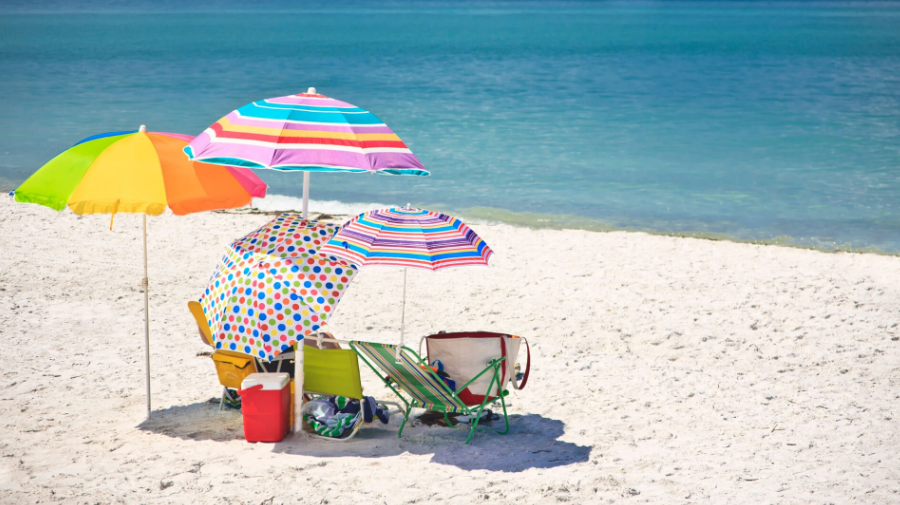 Sombrilla de playa antiviento